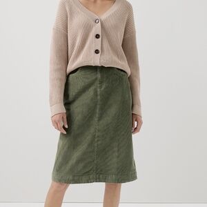 Women's Olivine Modern Corduroy Midi Skirt